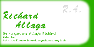 richard allaga business card