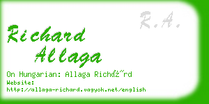 richard allaga business card